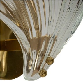 Lampada da parete dorata in vetro Da Muro Shell – Mauro Ferretti