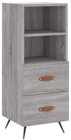 Credenza grigio sonoma 34,5x34x180 cm in legno multistrato