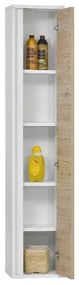 Colonna bagno sospesa Duble H. 150 cm rovere africa con anta reversibile