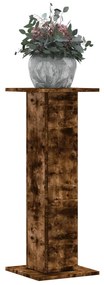 Supporti Per Piante 2 Pz Rovere Fumo 30x30x80 Cm İn Truciolato /