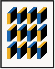 Stampa digitale incorniciata Bauhaus Abstract Squares
