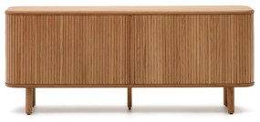 Kave Home - Credenza Mailen 2 porte in impiallacciatura di frassino con finitura naturale 180 x 75 cm