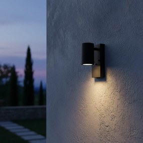 Applique GU10 con Sensore Crepuscolare E27 IP65 per esterno - Nera