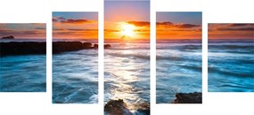 Quadri 5 pezzi – Sole sul mare