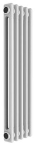 Radiatore acqua calda in acciaio 2 colonne, 5 elementi interasse 68,5 cm, bianco