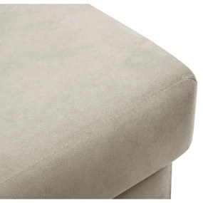 Poggiapiedi beige con rivestimento in velluto Kyoto – Cosmopolitan Design