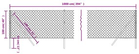 Recinzione a Rete Verde 1x10 m