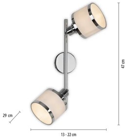 Leuchten Direkt 15372-17 - Faretto ACCOR 2xE14/25W/230V