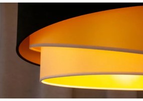 Duolla - Lampadario a plafone KOBO 1xE27/15W/230V diametro 45 cm nero/oro/color crema