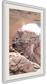 Poster  Beauty of the Canyon  Cornice Quadri Cornice nera con pass-partout, Larghezza x Altezza Home decor 40x60