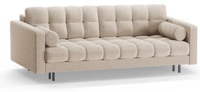 Divano beige allungabile/con contenitore con rivestimento in bouclé 222 cm Bali – Cosmopolitan Design