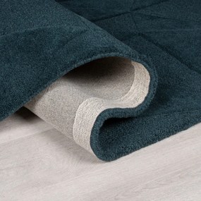 Tappeto rotondo color foglia di tè in lana tessuto a mano ø 160 cm Shard Teal – Flair Rugs