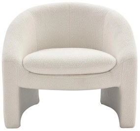 Poltrona in Tessuto bouclette Bianco - OSSANA