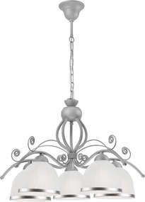 Lampadario a catena RETRO II 5xE27/60W/230V argento