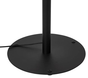 Lampada da terra moderna da esterno nera con paralume bianco IP44 - Mississippi