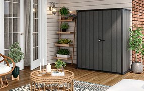 Armadio da Esterno Keter Cortina Alto 140x73,6x170,4 cm in Evothech+ Grigio...