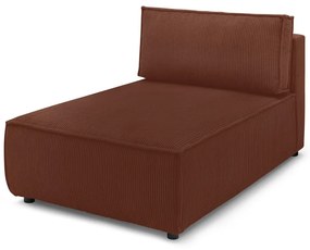 Modulo divano variabile in velluto a coste color mattone Nihad modular - Bobochic Paris