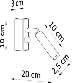 Applique da parete G9 EYETECH 1 Orientabile in Acciaio