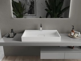 Mexen Ava lavabo da appoggio in conglomerato 1/O 80 x 46 cm, bianco - 23018001